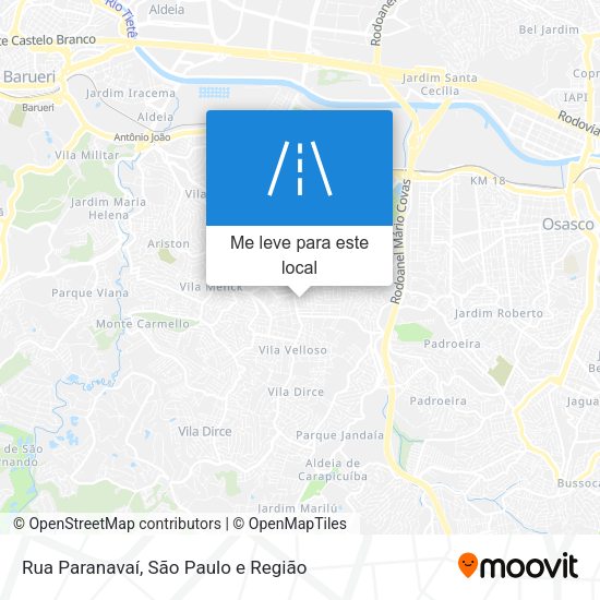 Rua Paranavaí mapa
