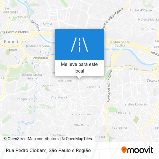 Rua Pedro Ciobam mapa
