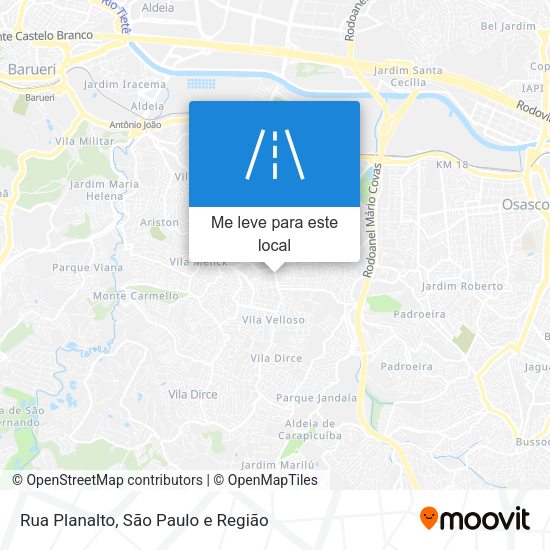 Rua Planalto mapa