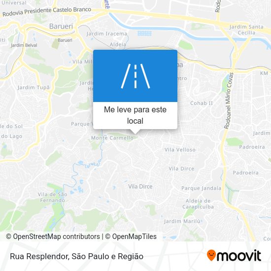 Rua Resplendor mapa