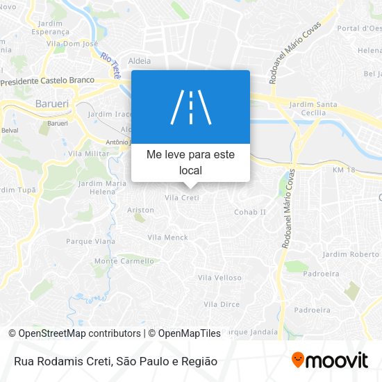 Rua Rodamis Creti mapa