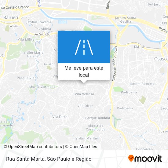 Rua Santa Marta mapa