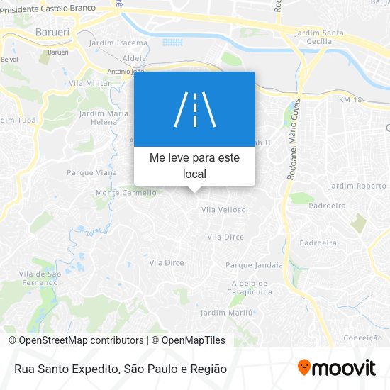 Rua Santo Expedito mapa
