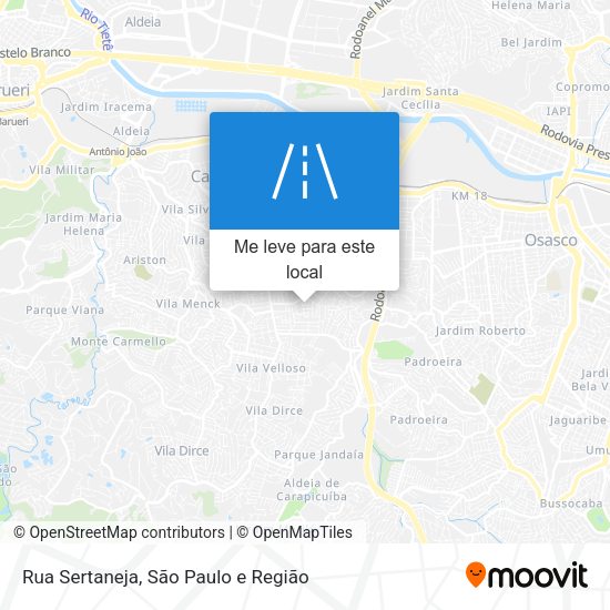 Rua Sertaneja mapa