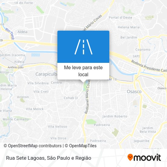 Rua Sete Lagoas mapa