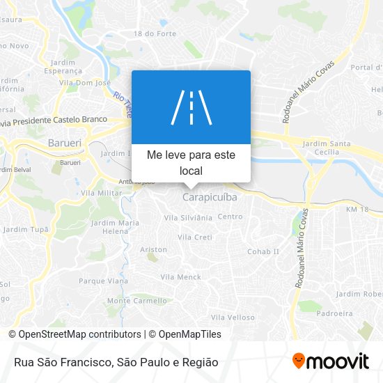 Rua São Francisco mapa