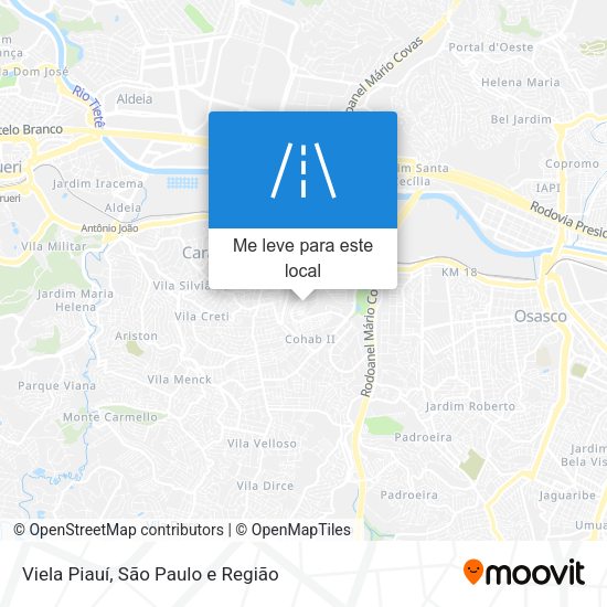 Viela Piauí mapa