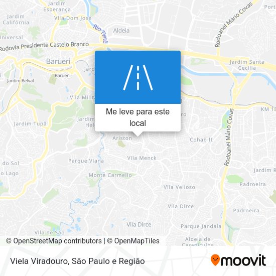 Viela Viradouro mapa