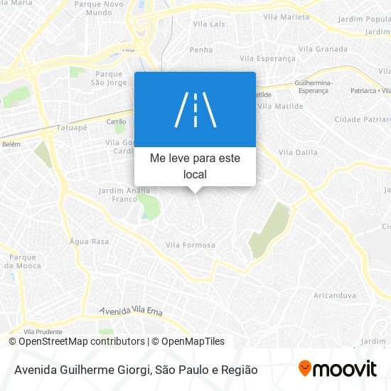 Avenida Guilherme Giorgi mapa