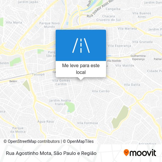 Rua Agostinho Mota mapa