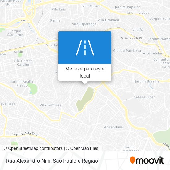 Rua Alexandro Nini mapa