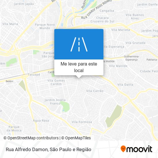 Rua Alfredo Damon mapa