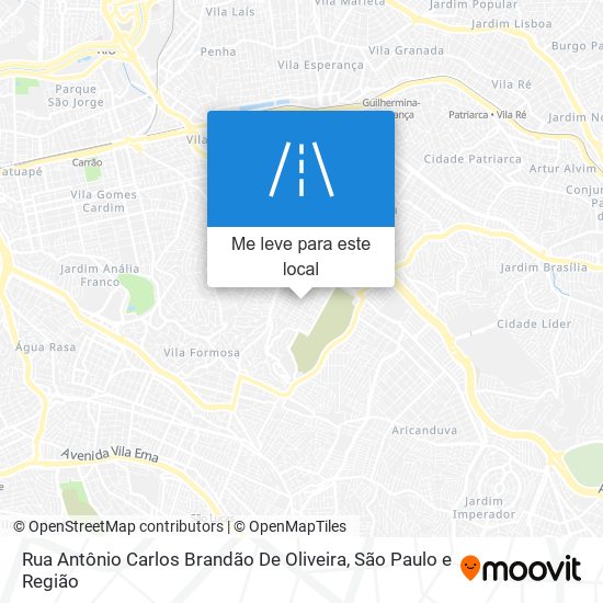 Rua Antônio Carlos Brandão De Oliveira mapa