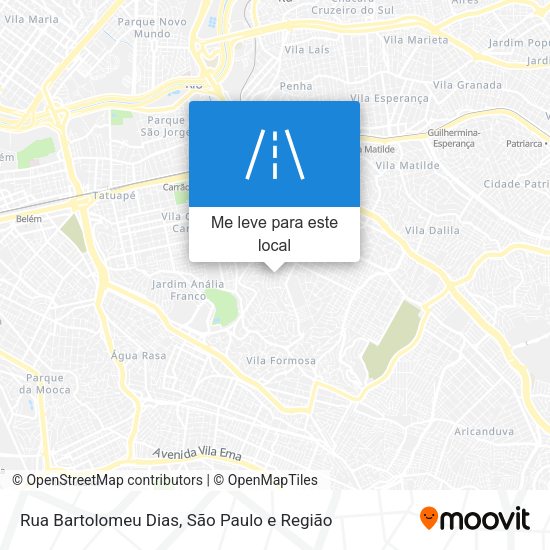 Rua Bartolomeu Dias mapa