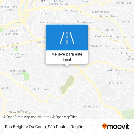 Rua Belghior Da Costa mapa