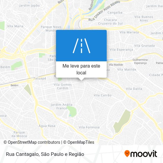 Rua Cantagalo mapa