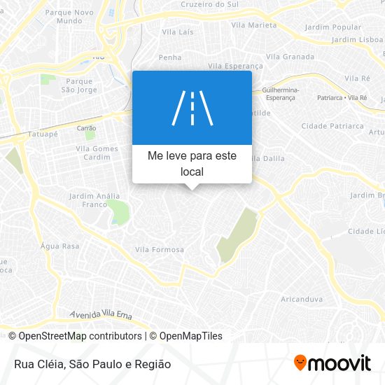 Rua Cléia mapa