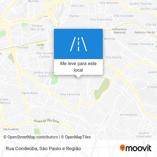 Rua Condeúba mapa