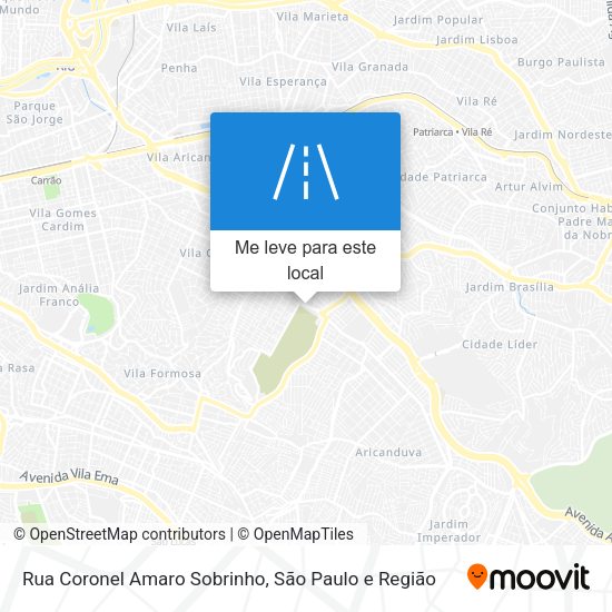 Rua Coronel Amaro Sobrinho mapa