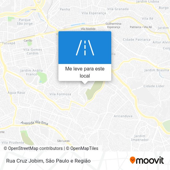 Rua Cruz Jobim mapa