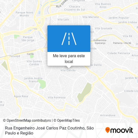 Rua Engenheiro José Carlos Paz Coutinho mapa