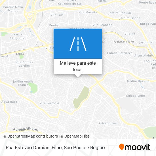 Rua Estevão Damiani Filho mapa