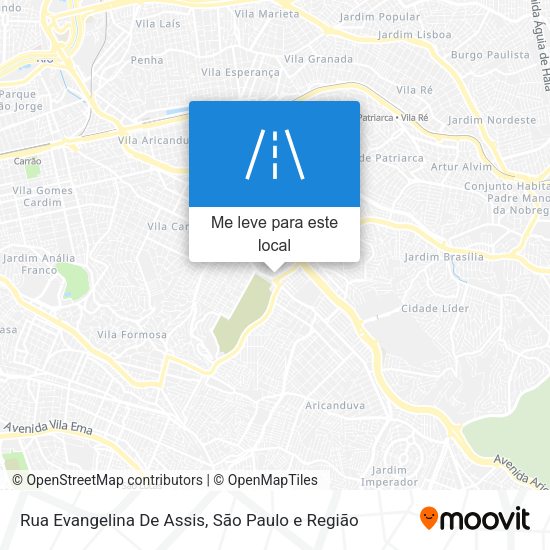 Rua Evangelina De Assis mapa