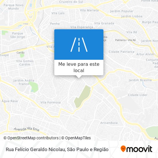 Rua Felício Geraldo Nicolau mapa