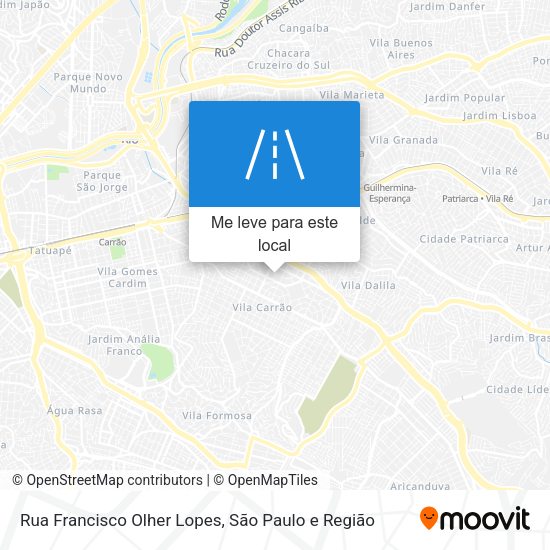 Rua Francisco Olher Lopes mapa