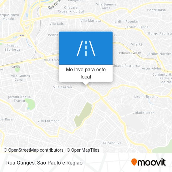 Rua Ganges mapa