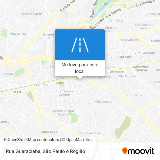 Rua Guaraciaba mapa