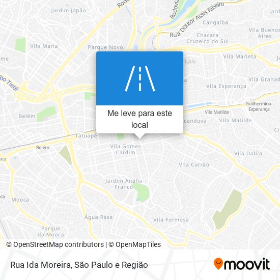 Rua Ida Moreira mapa