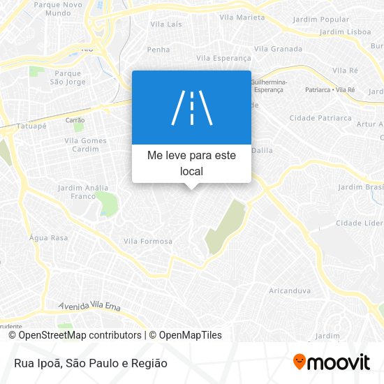 Rua Ipoã mapa