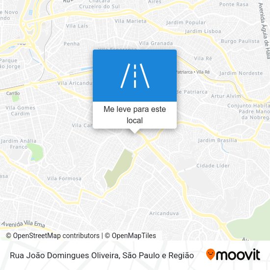 Rua João Domingues Oliveira mapa