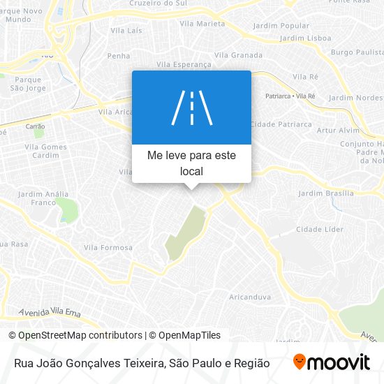 Rua João Gonçalves Teixeira mapa