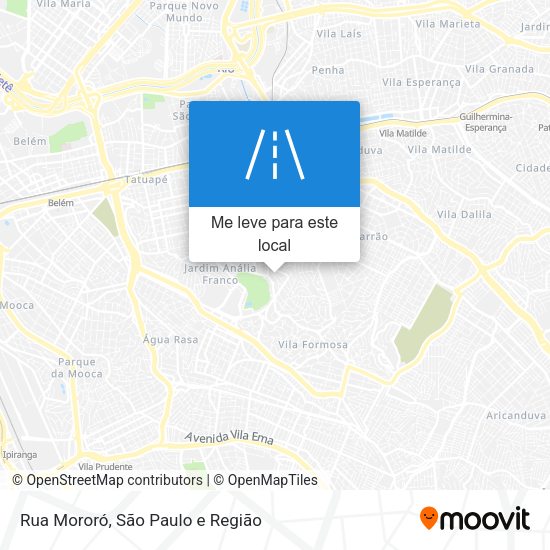 Rua Mororó mapa