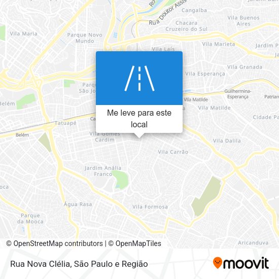 Rua Nova Clélia mapa