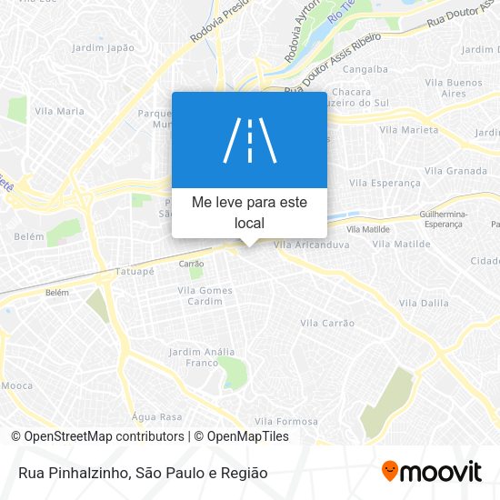 Rua Pinhalzinho mapa