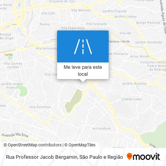 Rua Professor Jacob Bergamin mapa