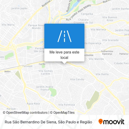 Rua São Bernardino De Siena mapa