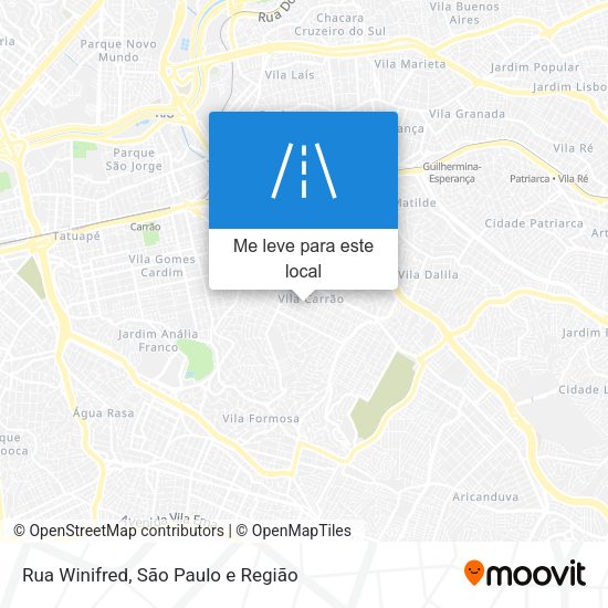 Rua Winifred mapa