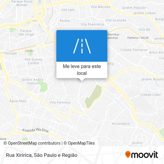 Rua Xiririca mapa
