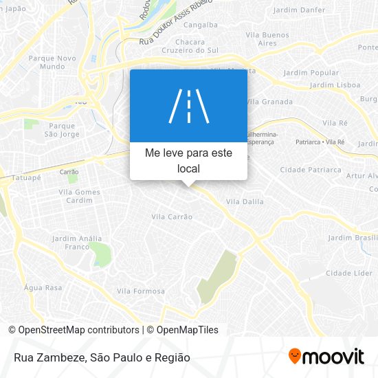Rua Zambeze mapa