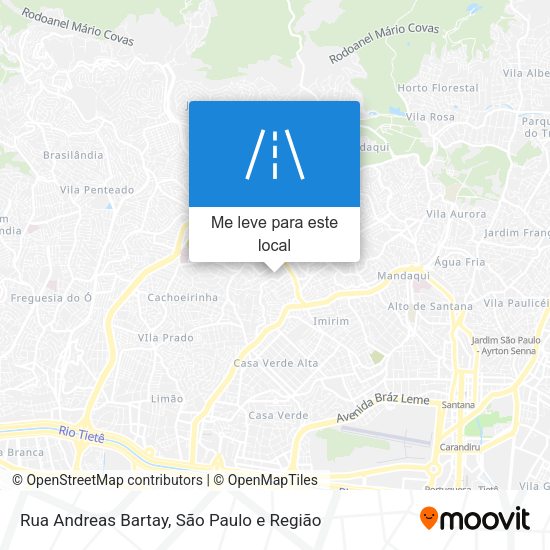 Rua Andreas Bartay mapa