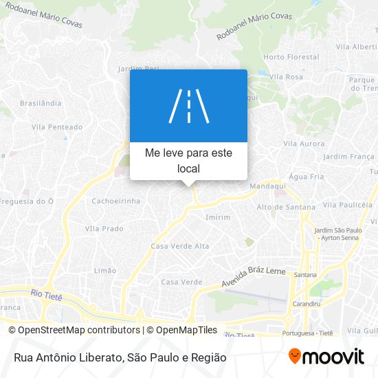 Rua Antônio Liberato mapa