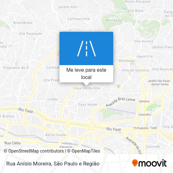 Rua Anísio Moreira mapa