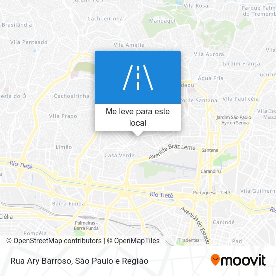 Rua Ary Barroso mapa
