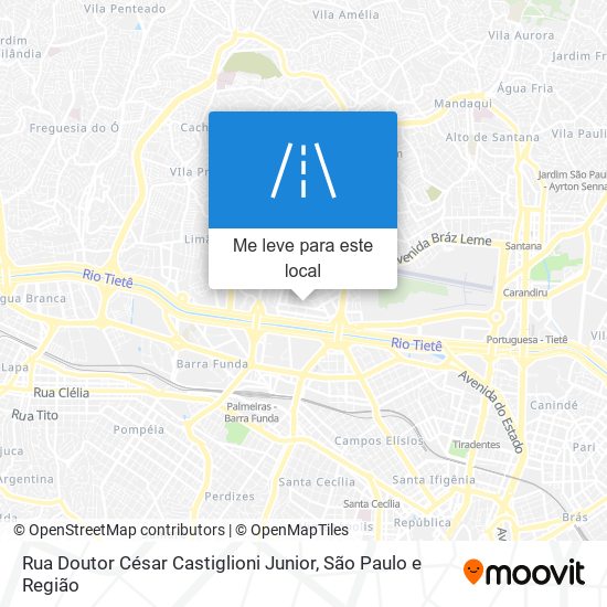 Rua Doutor César Castiglioni Junior mapa