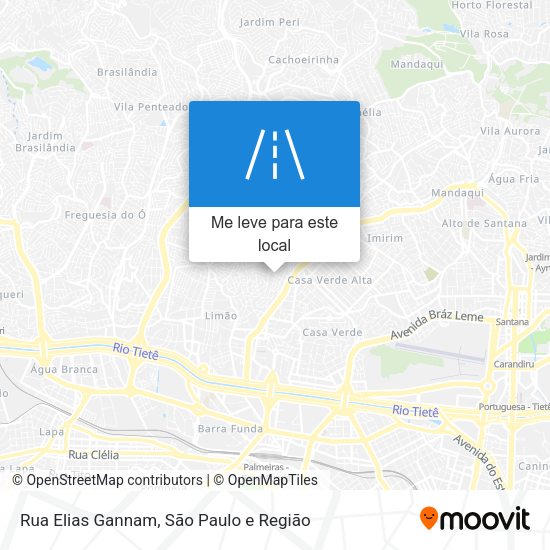 Rua Elias Gannam mapa