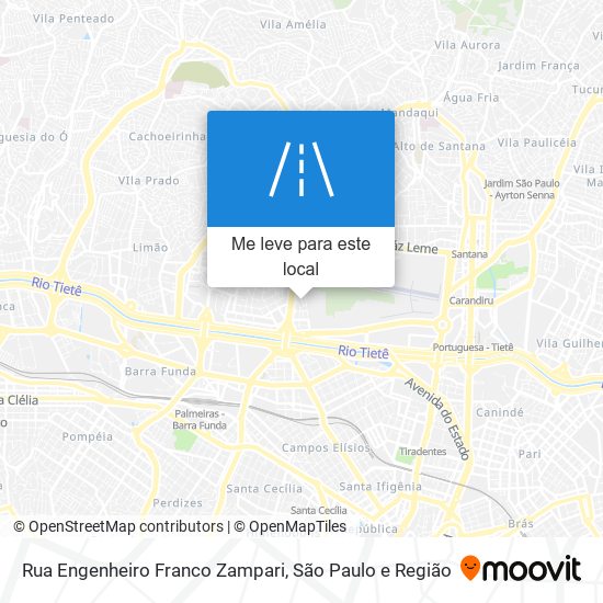 Rua Engenheiro Franco Zampari mapa